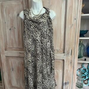 Signature by Robbie Bee Animal Print Dress Women’s 14